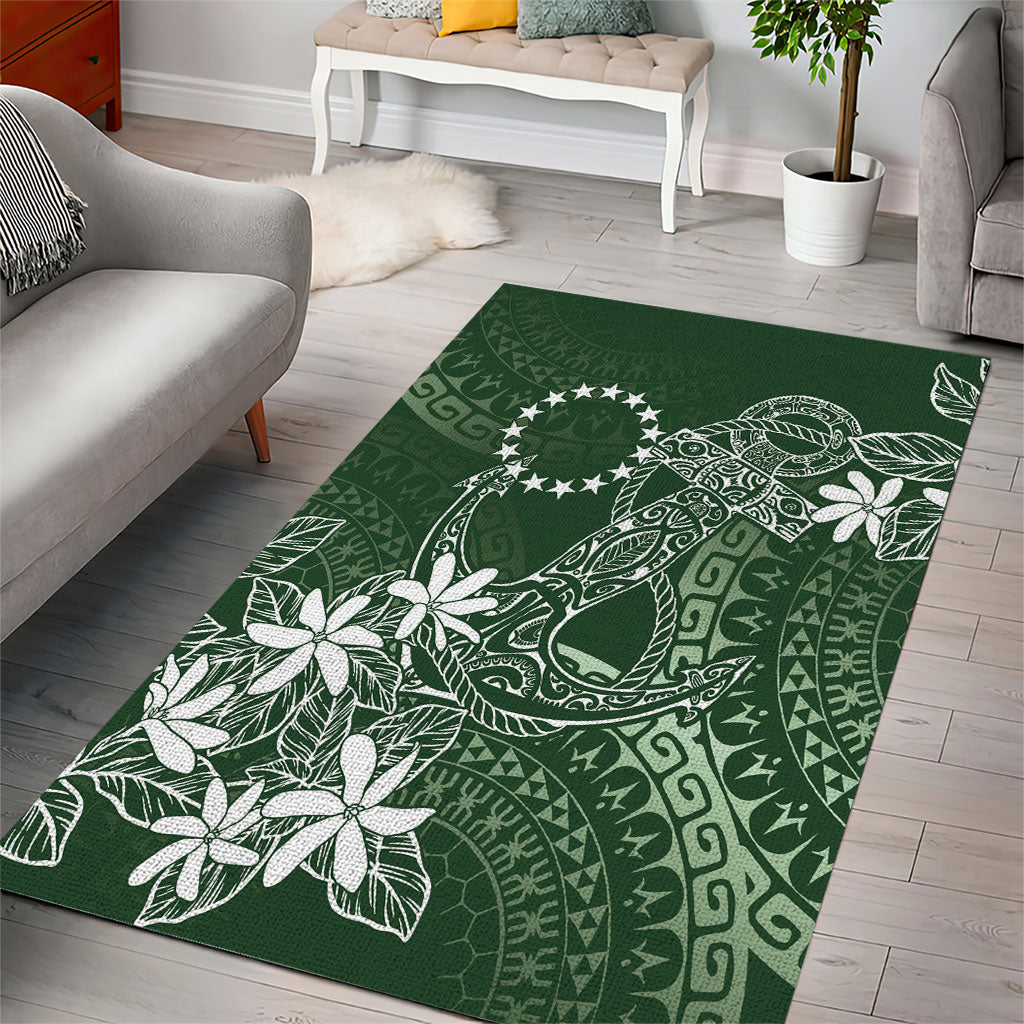 Sage Green Kuki Airani Tapakau Area Rug Tribal Anchor Mix Tiare