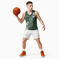 Sage Green Kuki Airani Tapakau Basketball Jersey Tribal Anchor Mix Tiare LT7 - Polynesian Pride