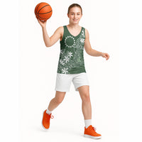 Sage Green Kuki Airani Tapakau Basketball Jersey Tribal Anchor Mix Tiare LT7 - Polynesian Pride