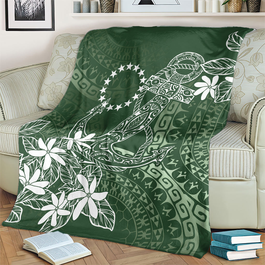 Sage Green Kuki Airani Tapakau Blanket Tribal Anchor Mix Tiare LT7 - Polynesian Pride