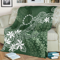Sage Green Kuki Airani Tapakau Blanket Tribal Anchor Mix Tiare LT7 - Polynesian Pride