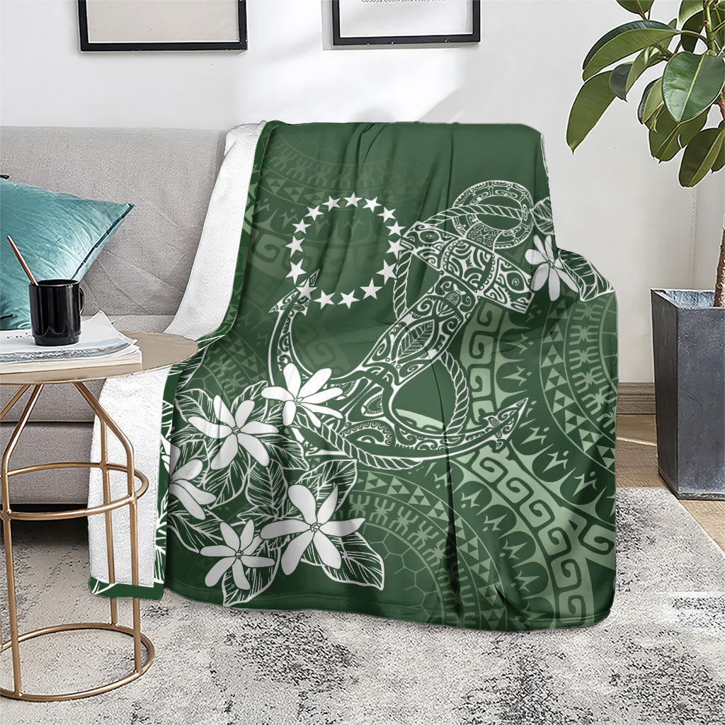 Sage Green Kuki Airani Tapakau Blanket Tribal Anchor Mix Tiare LT7 - Polynesian Pride