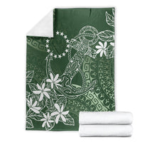 Sage Green Kuki Airani Tapakau Blanket Tribal Anchor Mix Tiare LT7 - Polynesian Pride