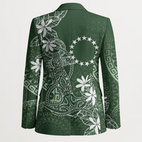 Sage Green Kuki Airani Tapakau Blazer Tribal Anchor Mix Tiare LT7 - Polynesian Pride