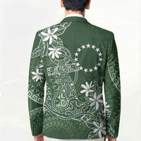 Sage Green Kuki Airani Tapakau Blazer Tribal Anchor Mix Tiare LT7 - Polynesian Pride