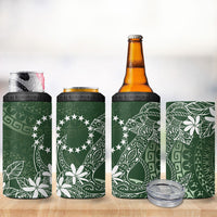 Sage Green Kuki Airani Tapakau 4 in 1 Can Cooler Tumbler Tribal Anchor Mix Tiare LT7 - Polynesian Pride