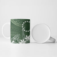 Sage Green Kuki Airani Tapakau Ceramic Mug Tribal Anchor Mix Tiare