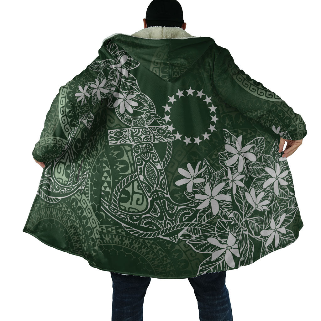Sage Green Kuki Airani Tapakau Cloak Tribal Anchor Mix Tiare