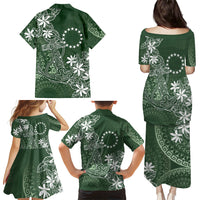 Sage Green Kuki Airani Tapakau Family Matching Puletasi and Hawaiian Shirt Tribal Anchor Mix Tiare LT7 - Polynesian Pride
