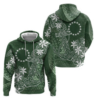Sage Green Kuki Airani Tapakau Hoodie Tribal Anchor Mix Tiare LT7 - Polynesian Pride
