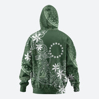Sage Green Kuki Airani Tapakau Hoodie Tribal Anchor Mix Tiare LT7 - Polynesian Pride