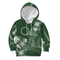 Sage Green Kuki Airani Tapakau Kid Hoodie Tribal Anchor Mix Tiare LT7 Hoodie Sage Green - Polynesian Pride