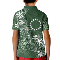 Sage Green Kuki Airani Tapakau Kid Polo Shirt Tribal Anchor Mix Tiare LT7 - Polynesian Pride