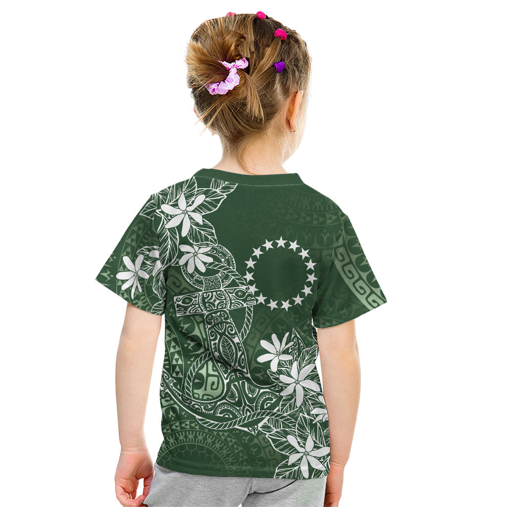 Sage Green Kuki Airani Tapakau Kid T Shirt Tribal Anchor Mix Tiare LT7 - Polynesian Pride