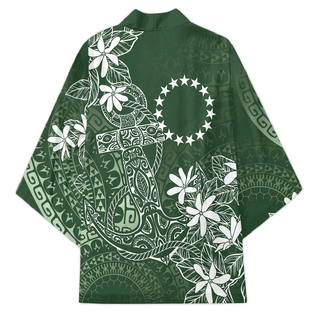 Sage Green Kuki Airani Tapakau Kimono Tribal Anchor Mix Tiare