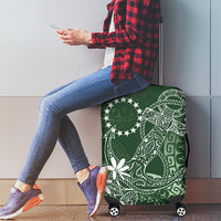 Sage Green Kuki Airani Tapakau Luggage Cover Tribal Anchor Mix Tiare LT7 - Polynesian Pride