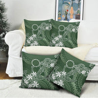 Sage Green Kuki Airani Tapakau Pillow Cover Tribal Anchor Mix Tiare