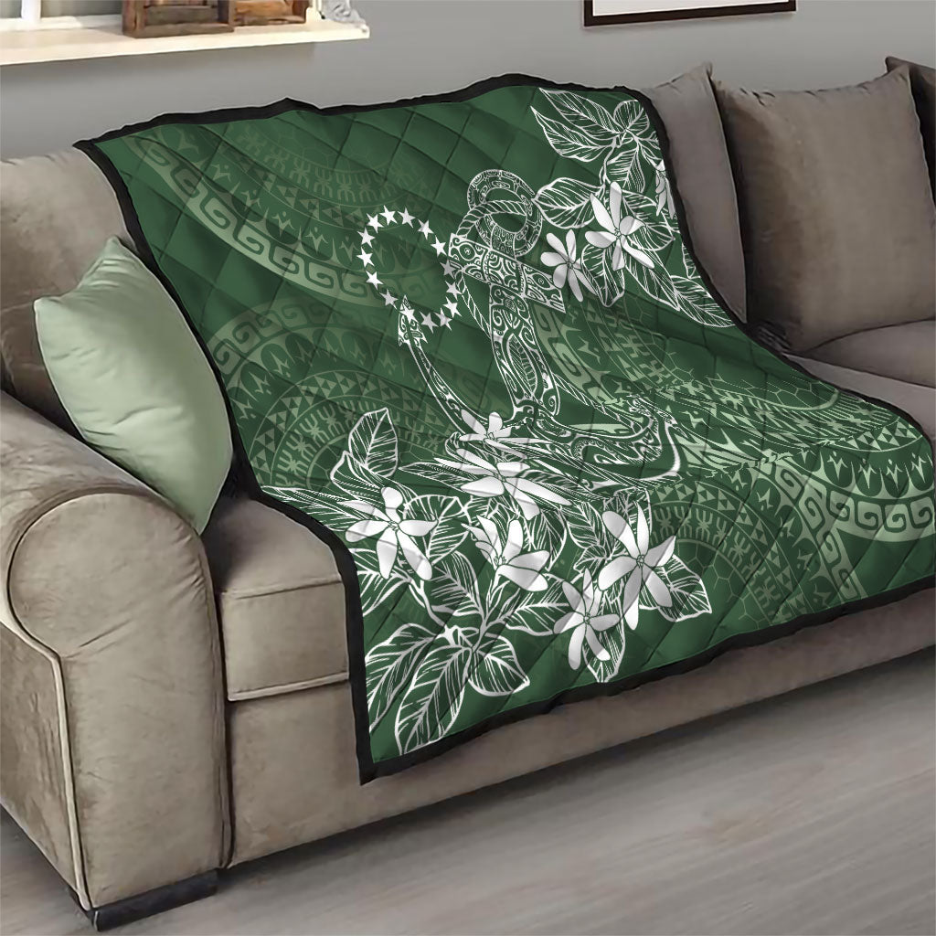 Sage Green Kuki Airani Tapakau Quilt Tribal Anchor Mix Tiare