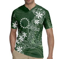 Sage Green Kuki Airani Tapakau Rugby Jersey Tribal Anchor Mix Tiare