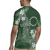 Sage Green Kuki Airani Tapakau Rugby Jersey Tribal Anchor Mix Tiare