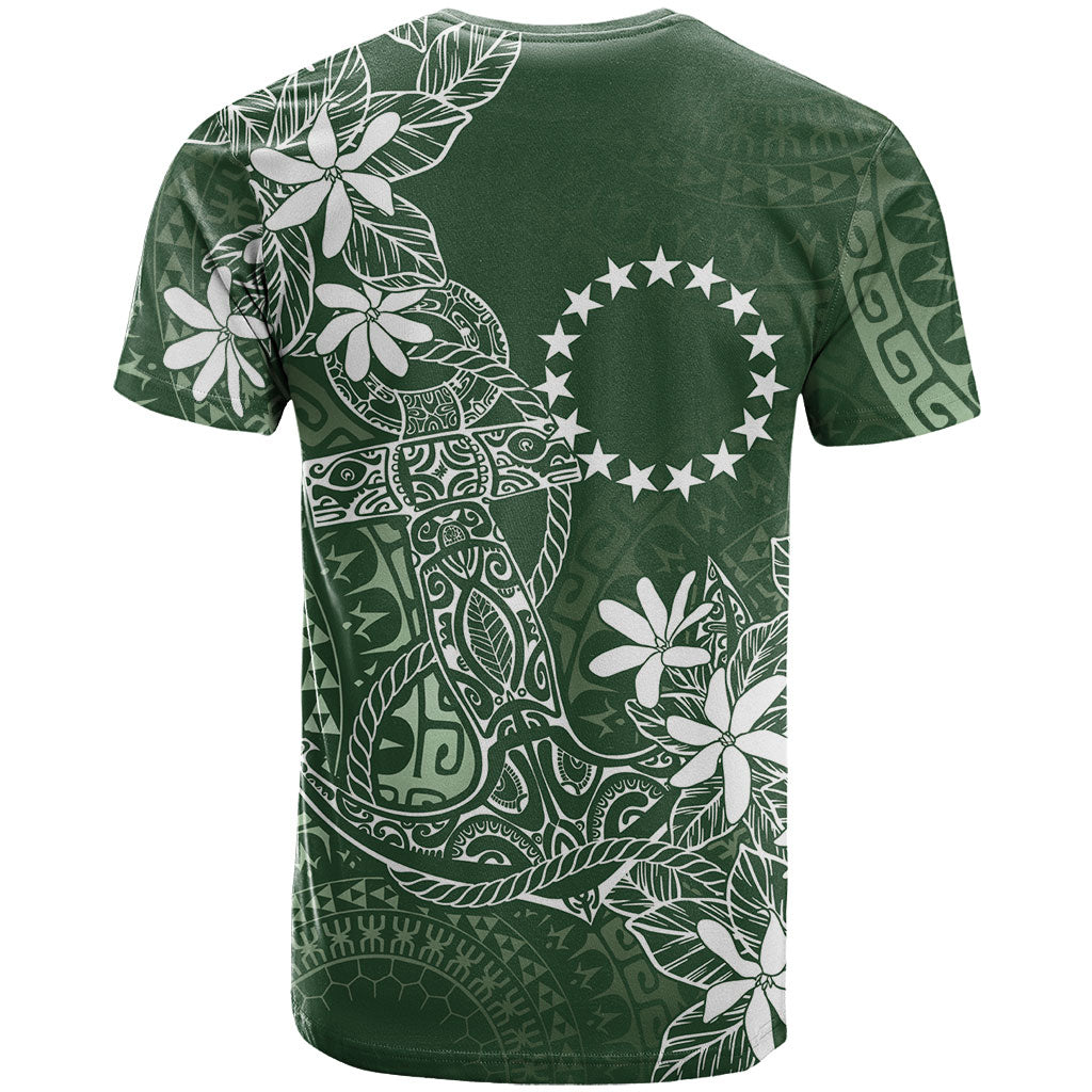 Sage Green Kuki Airani Tapakau T Shirt Tribal Anchor Mix Tiare