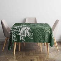 Sage Green Kuki Airani Tapakau Tablecloth Tribal Anchor Mix Tiare