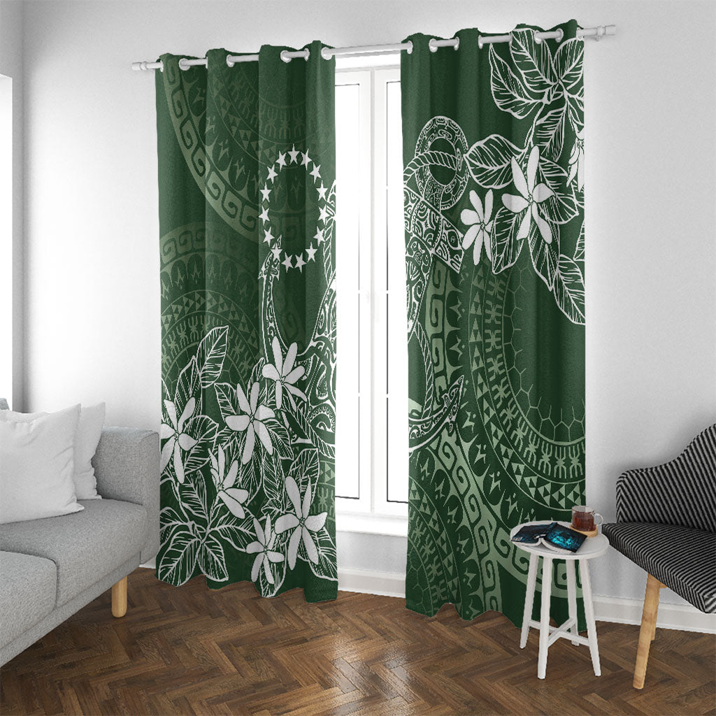 Sage Green Kuki Airani Tapakau Window Curtain Tribal Anchor Mix Tiare