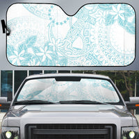 Turquoise Kuki Airani Tapakau Auto Sun Shade Tribal Anchor Mix Tiare