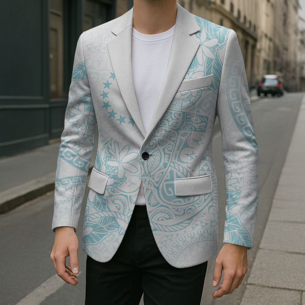 Turquoise Kuki Airani Tapakau Blazer Tribal Anchor Mix Tiare