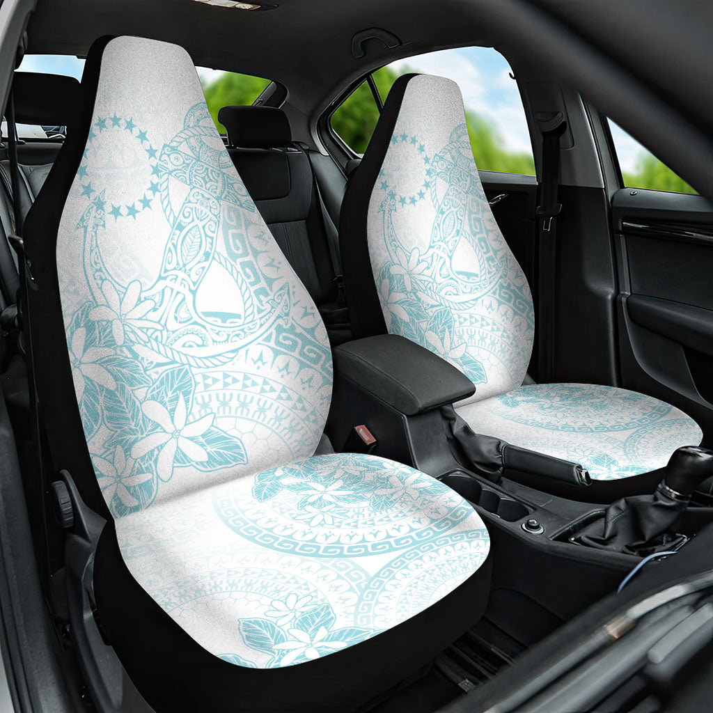 Turquoise Kuki Airani Tapakau Car Seat Cover Tribal Anchor Mix Tiare LT7 One Size Turquoise - Polynesian Pride