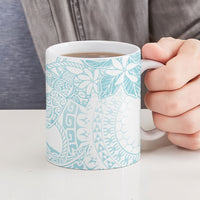 Turquoise Kuki Airani Tapakau Ceramic Mug Tribal Anchor Mix Tiare