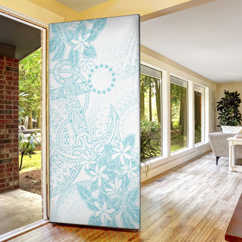 Turquoise Kuki Airani Tapakau Door Cover Tribal Anchor Mix Tiare