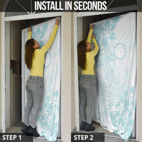 Turquoise Kuki Airani Tapakau Door Cover Tribal Anchor Mix Tiare