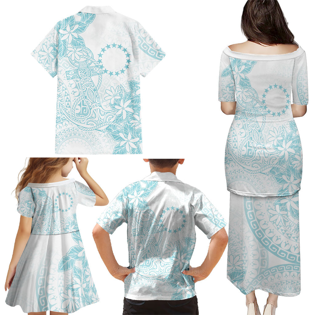 Turquoise Kuki Airani Tapakau Family Matching Puletasi and Hawaiian Shirt Tribal Anchor Mix Tiare LT7 - Polynesian Pride