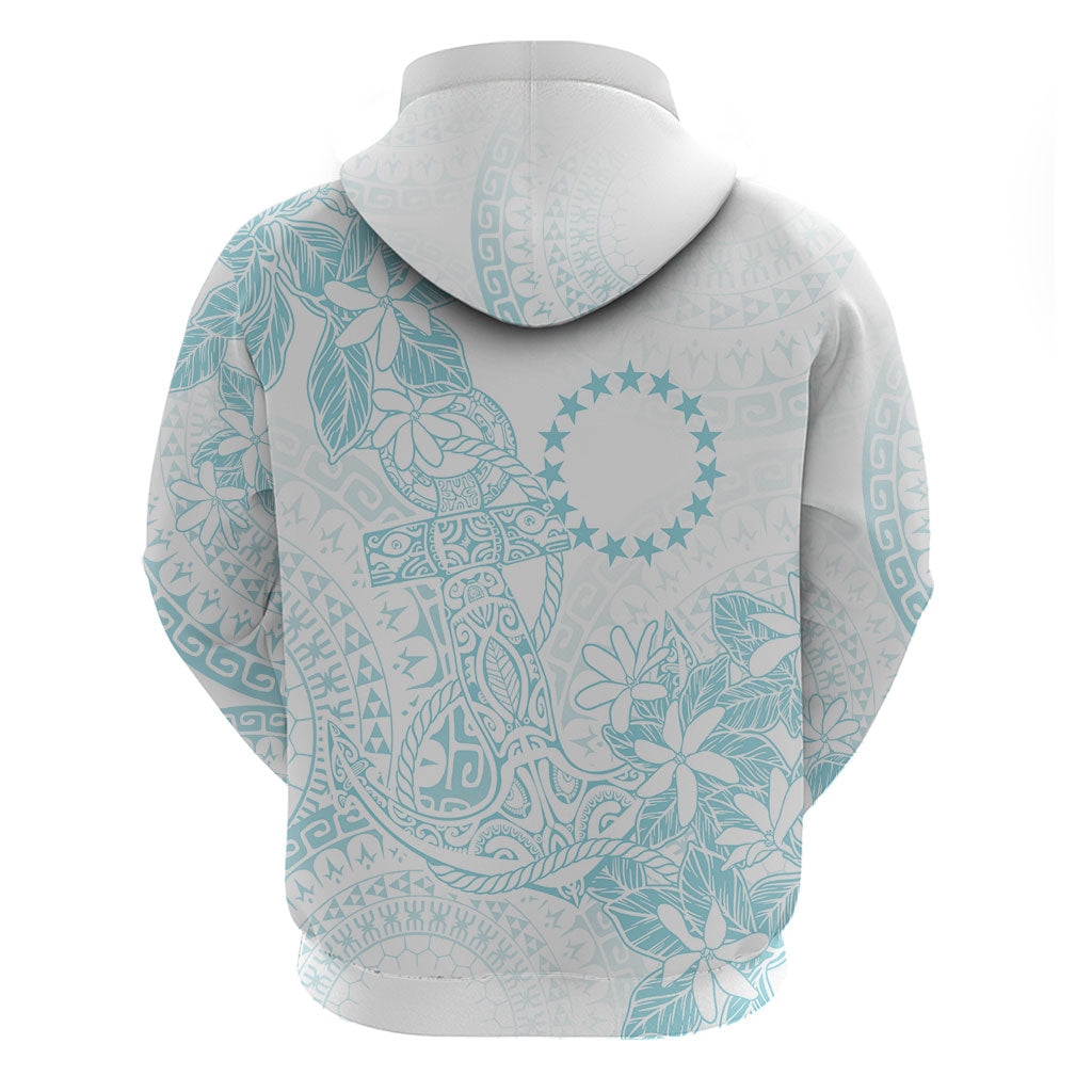 Turquoise Kuki Airani Tapakau Hoodie Tribal Anchor Mix Tiare