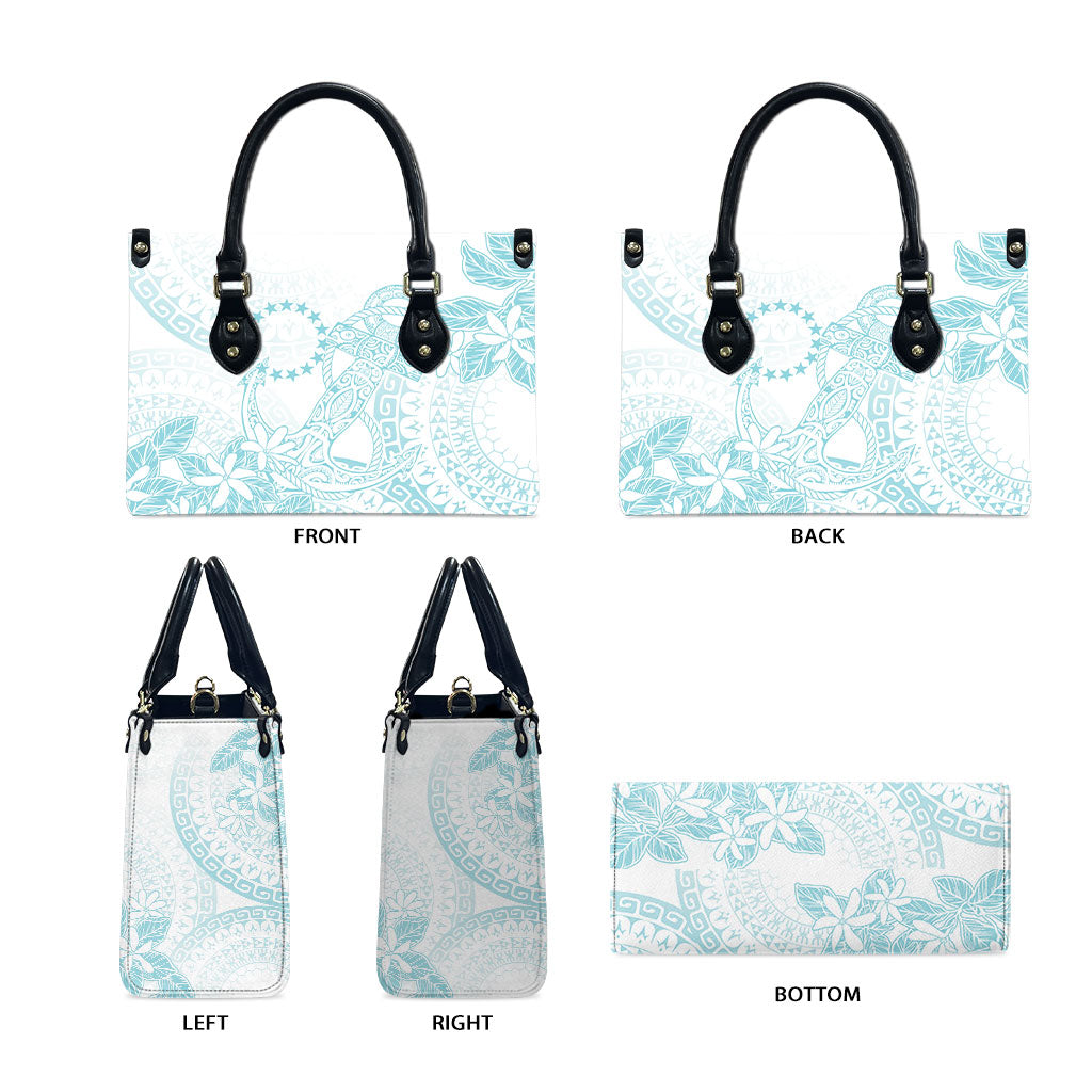 Turquoise Kuki Airani Tapakau Leather Bag Tribal Anchor Mix Tiare