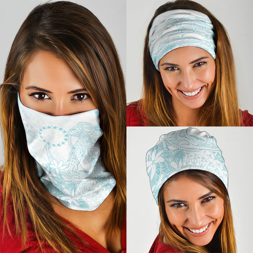 Turquoise Kuki Airani Tapakau Neck Gaiter Tribal Anchor Mix Tiare LT7 - Polynesian Pride