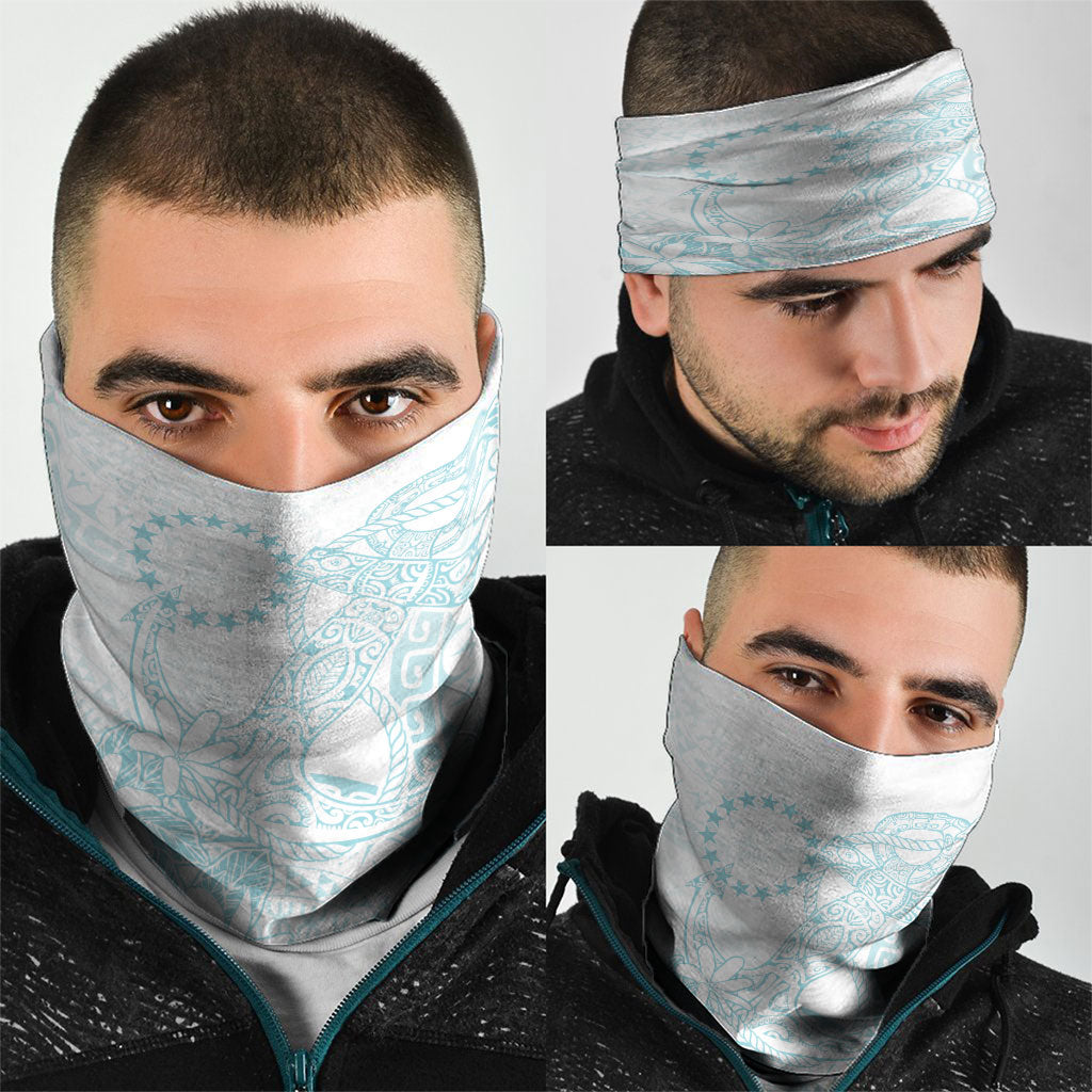 Turquoise Kuki Airani Tapakau Neck Gaiter Tribal Anchor Mix Tiare LT7 - Polynesian Pride