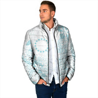 Turquoise Kuki Airani Tapakau Padded Jacket Tribal Anchor Mix Tiare