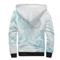 Turquoise Kuki Airani Tapakau Sherpa Hoodie Tribal Anchor Mix Tiare LT7 - Polynesian Pride
