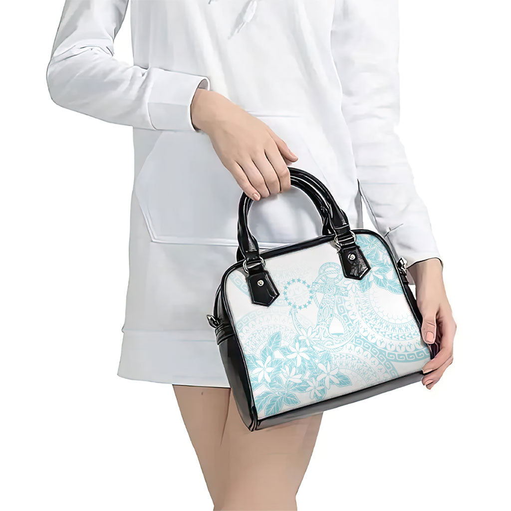 Turquoise Kuki Airani Tapakau Shoulder Handbag Tribal Anchor Mix Tiare
