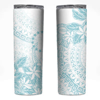 Turquoise Kuki Airani Tapakau Skinny Tumbler Tribal Anchor Mix Tiare LT7 Turquoise - Polynesian Pride