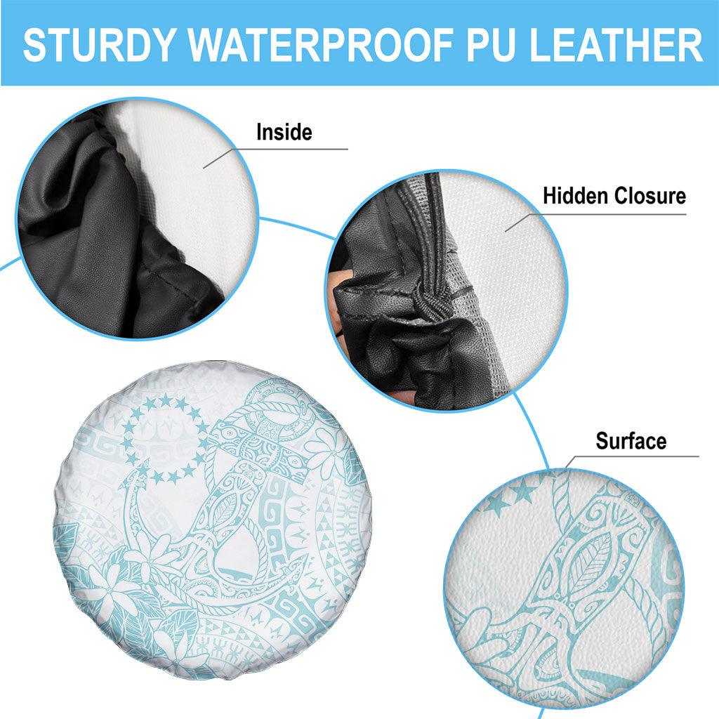 Turquoise Kuki Airani Tapakau Spare Tire Cover Tribal Anchor Mix Tiare LT7 - Polynesian Pride