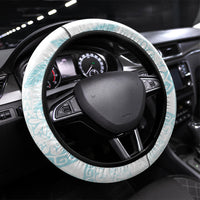 Turquoise Kuki Airani Tapakau Steering Wheel Cover Tribal Anchor Mix Tiare LT7 Universal Fit Turquoise - Polynesian Pride