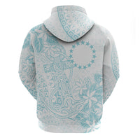 Turquoise Kuki Airani Tapakau Zip Hoodie Tribal Anchor Mix Tiare LT7 - Polynesian Pride