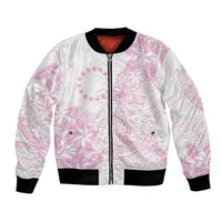 Candy Pink Kuki Airani Tapakau Bomber Jacket Tribal Anchor Mix Tiare