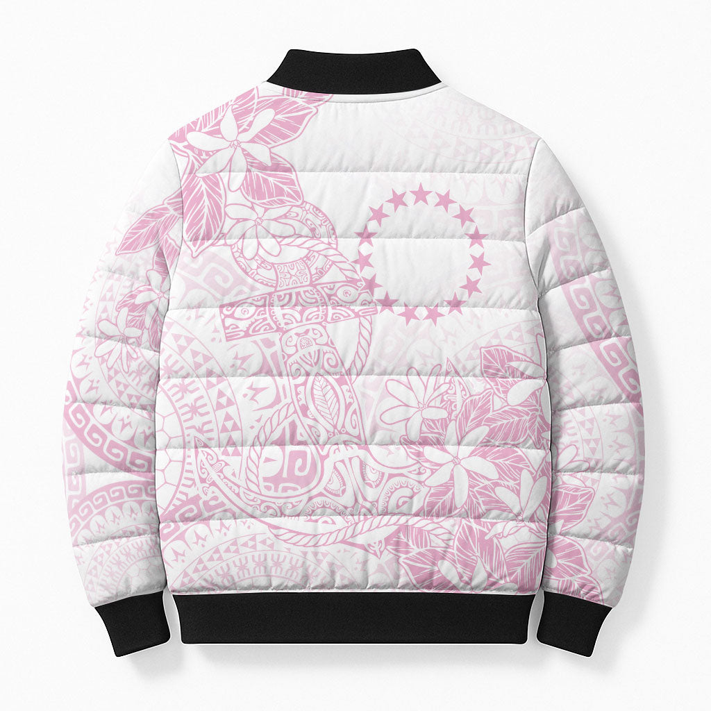 Candy Pink Kuki Airani Tapakau Bomber Puffer Jacket Tribal Anchor Mix Tiare LT7 - Polynesian Pride
