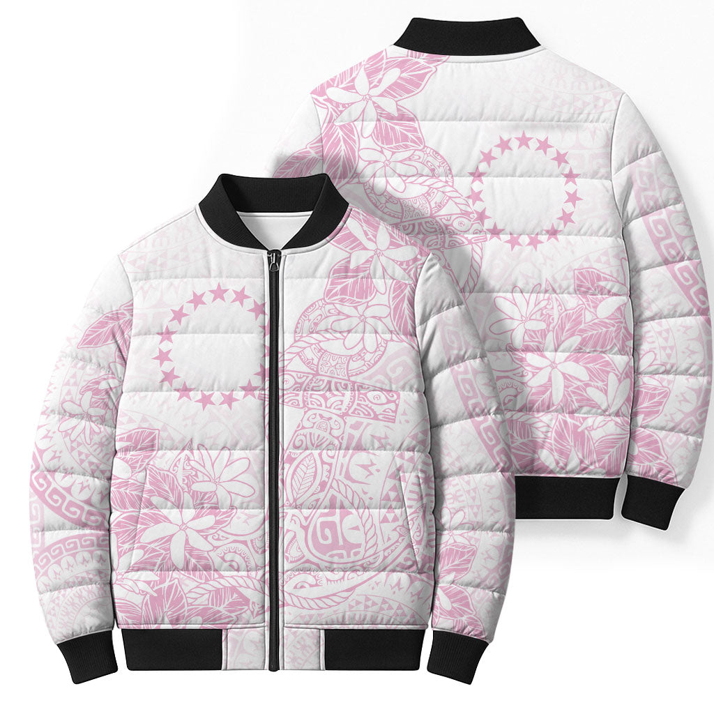 Candy Pink Kuki Airani Tapakau Bomber Puffer Jacket Tribal Anchor Mix Tiare LT7 - Polynesian Pride