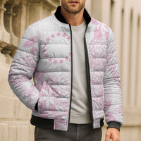 Candy Pink Kuki Airani Tapakau Bomber Puffer Jacket Tribal Anchor Mix Tiare LT7 - Polynesian Pride