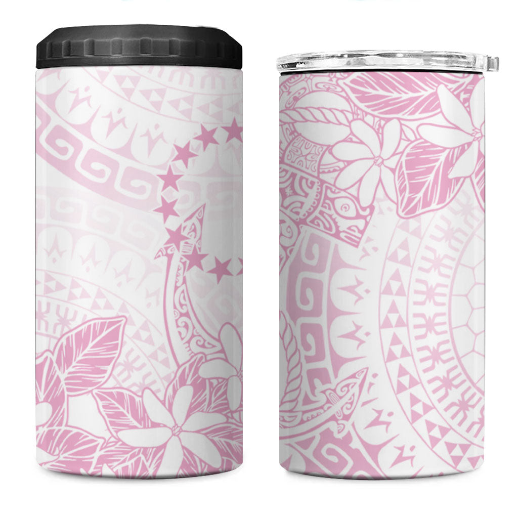 Candy Pink Kuki Airani Tapakau 4 in 1 Can Cooler Tumbler Tribal Anchor Mix Tiare LT7 One Size: 16 oz Candy Pink - Polynesian Pride